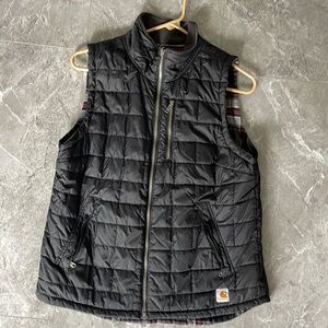 Carhartt flannel-lined reversible vest